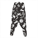 Motorcycle Equipment Pattern Print Hammer Pants