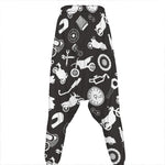 Motorcycle Equipment Pattern Print Hammer Pants