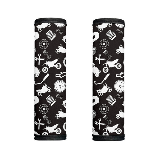 Motorcycle Equipment Pattern Print Handle Covers