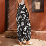 Motorcycle Equipment Pattern Print Harem Pants