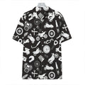 Motorcycle Equipment Pattern Print Hawaiian Shirt