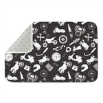 Motorcycle Equipment Pattern Print Indoor Door Mat