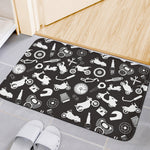 Motorcycle Equipment Pattern Print Indoor Door Mat