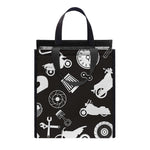 Motorcycle Equipment Pattern Print Insulated Lunch Tote