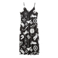 Motorcycle Equipment Pattern Print Jersey Midi Cami Dress