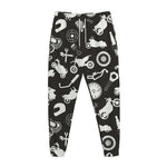 Motorcycle Equipment Pattern Print Jogger Pants