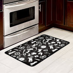 Motorcycle Equipment Pattern Print Kitchen Mat