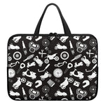 Motorcycle Equipment Pattern Print Laptop Sleeve With Handle