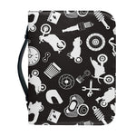 Motorcycle Equipment Pattern Print Leather Bible Cover