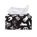 Motorcycle Equipment Pattern Print Leather Tissue Box Cover