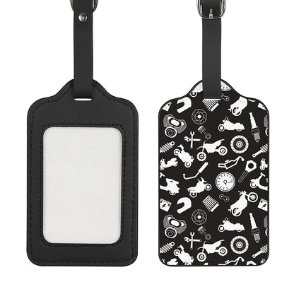 Motorcycle Equipment Pattern Print Luggage Tag