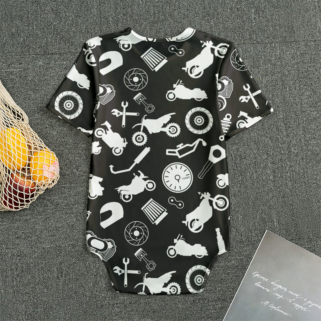 Motorcycle Equipment Pattern Print Men's Bodysuit