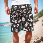 Motorcycle Equipment Pattern Print Men's Cargo Shorts