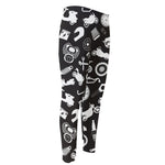 Motorcycle Equipment Pattern Print Men's Compression Pants