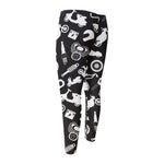 Motorcycle Equipment Pattern Print Men's Compression Pants