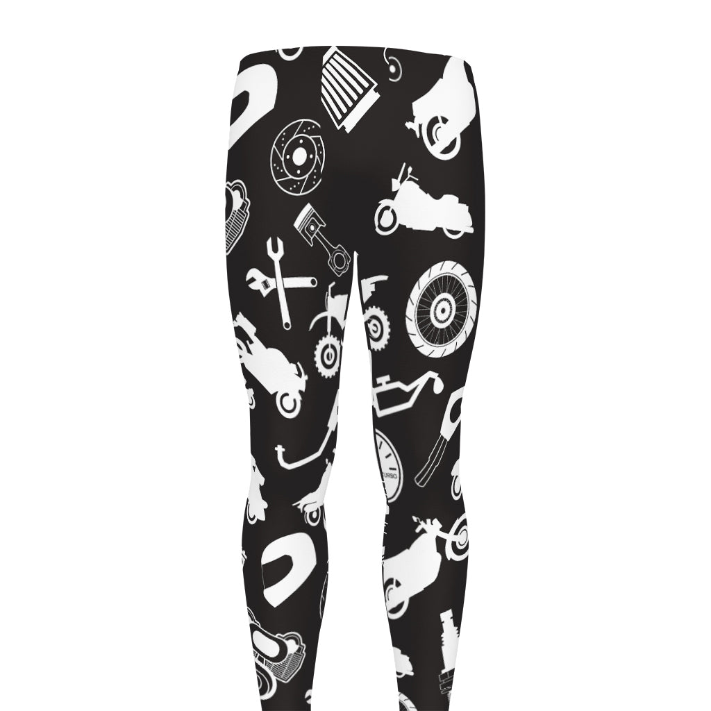 Motorcycle Equipment Pattern Print Men's leggings
