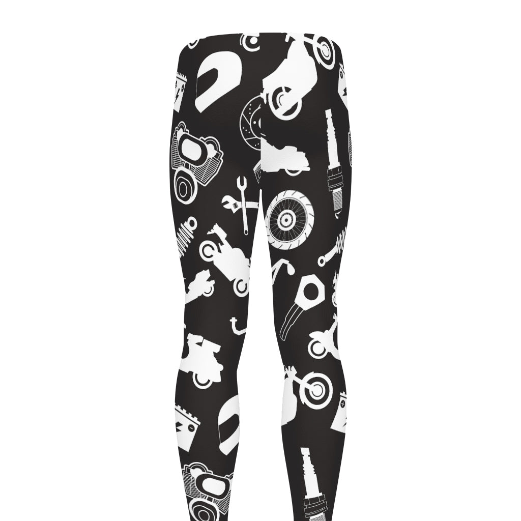 Motorcycle Equipment Pattern Print Men's leggings