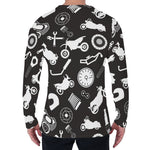 Motorcycle Equipment Pattern Print Men's Long Sleeve T-Shirt