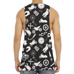 Motorcycle Equipment Pattern Print Men's Muscle Tank Top