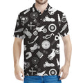 Motorcycle Equipment Pattern Print Men's Polo Shirt