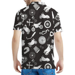 Motorcycle Equipment Pattern Print Men's Polo Shirt