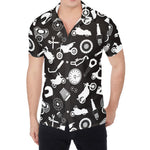 Motorcycle Equipment Pattern Print Men's Shirt