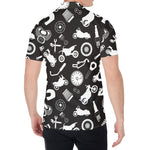 Motorcycle Equipment Pattern Print Men's Shirt