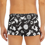 Motorcycle Equipment Pattern Print Men's Short Boxer Briefs
