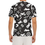 Motorcycle Equipment Pattern Print Men's Short Sleeve Rash Guard