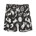 Motorcycle Equipment Pattern Print Men's Athletic Shorts