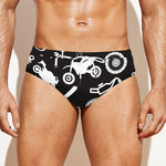 Motorcycle Equipment Pattern Print Men's Swim Briefs