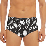 Motorcycle Equipment Pattern Print Men's Triangle Swim Briefs