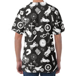 Motorcycle Equipment Pattern Print Men's Velvet T-Shirt