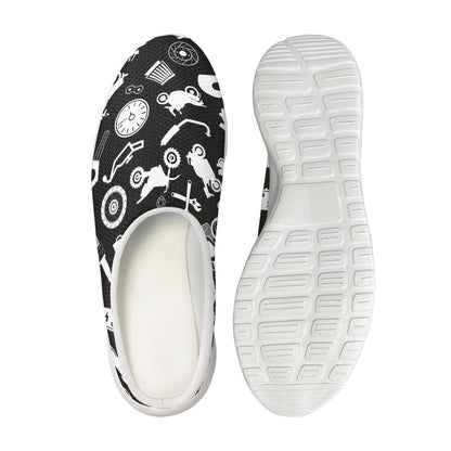 Motorcycle Equipment Pattern Print Mesh Casual Shoes