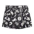 Motorcycle Equipment Pattern Print Mesh Shorts