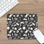 Motorcycle Equipment Pattern Print Mouse Pad
