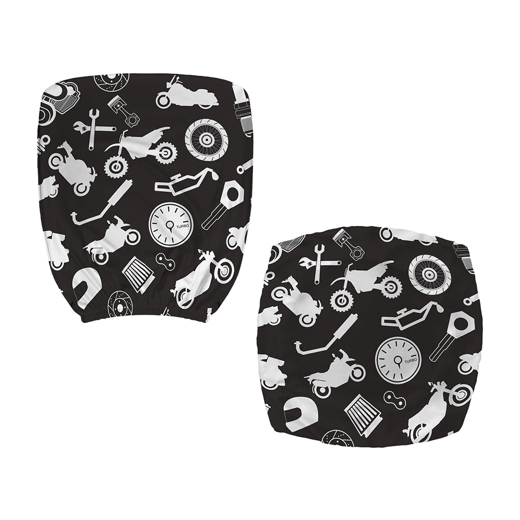 Motorcycle Equipment Pattern Print Office Chair Cover