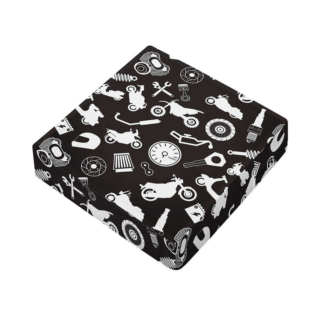 Motorcycle Equipment Pattern Print Outdoor Seat Cushion Cover
