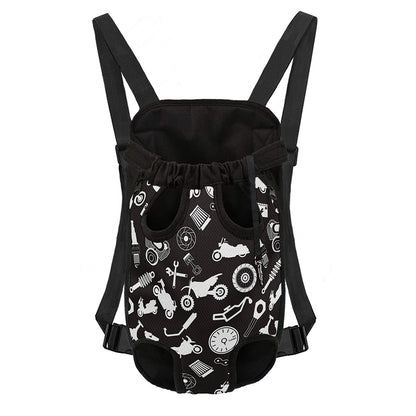 Motorcycle Equipment Pattern Print Pet Carrier Backpack