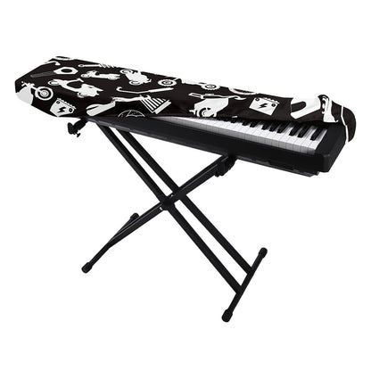 Motorcycle Equipment Pattern Print Piano Keyboard Cover