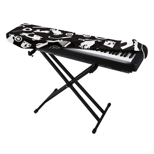 Motorcycle Equipment Pattern Print Piano Keyboard Cover