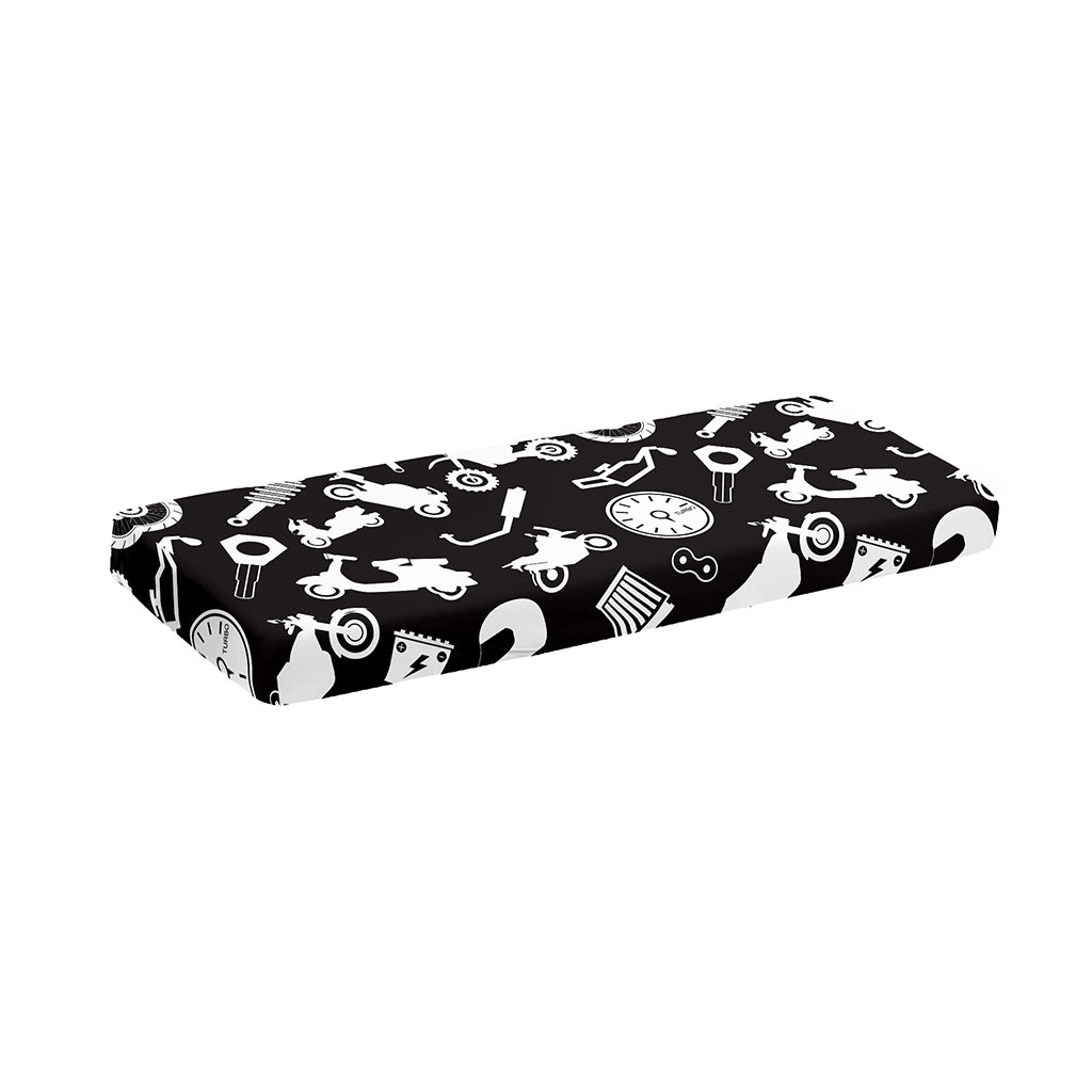 Motorcycle Equipment Pattern Print Piano Keyboard Cover