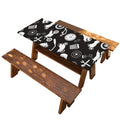 Motorcycle Equipment Pattern Print Picnic Table Cover