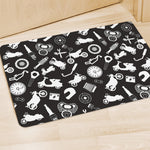 Motorcycle Equipment Pattern Print Polyester Doormat