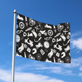 Motorcycle Equipment Pattern Print Polyester Flag