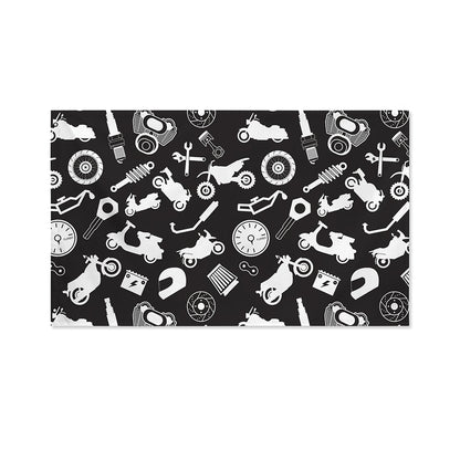 Motorcycle Equipment Pattern Print Polyester Flag