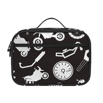 Motorcycle Equipment Pattern Print Portable Lunch Bag