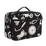 Motorcycle Equipment Pattern Print Portable Lunch Bag