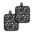 Motorcycle Equipment Pattern Print Pot Holders