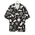 Motorcycle Equipment Pattern Print Rayon Hawaiian Shirt